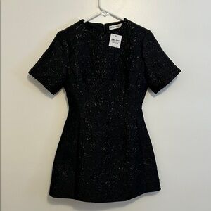 Chic Black Textured Mini Dress